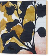 Shadow Hibiscus Wood Print