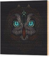 Shaman Spirit Owl Wood Print