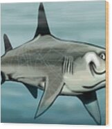 Shark Wood Print