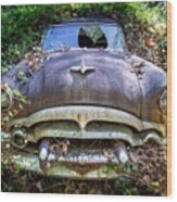 Shattered 1952 Packard Wood Print