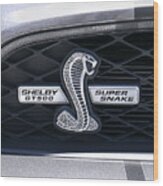 Shelby Gt 500 Super Snake Wood Print