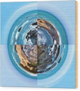 Shelter Cove Stereographic Projection Wood Print