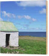 Coastal Cottage Malin Head Donegal Ireland Wood Print