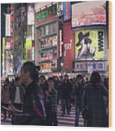 Shibuya Crossing, Tokyo Japan 3 Wood Print