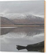 Shipwreck On Isle Of Mull Wood Print