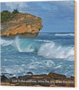 Shipwreck Beach Shorebreaks 2 Wood Print