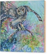 Short-eared Owl Wood Print