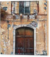 Sicilian Facade Wood Print