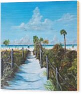 Siesta Beach Access Wood Print