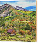 Silverton Fall Colors Colorado Wood Print