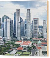 Singapore Cityscape Wood Print