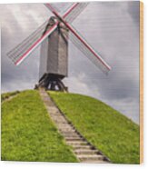 Sint Janshuismolen Windmill Wood Print