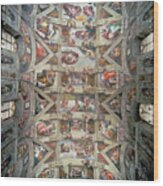 Sistine Chapel Ceiling Wood Print
