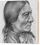 Sitting Bull Wood Print