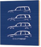 Six Stars Suv Silhouettehistory Wood Print