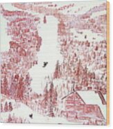 Skiing Deer Valley Utah Wood Print