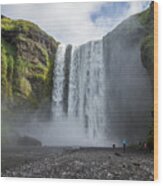 Skogafoss Waterfall, Iceland Wood Print