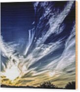 Sky Artistry Over Chandler Arizona Wood Print