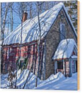 Small Abandon House Wood Print