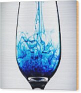 Smoky Glass- Blue Wood Print