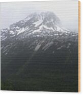 Snow Capped Mountain Wood Print