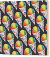 Snow Cone Pattern Wood Print