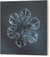 Snowflake Photo - The Core 2 Wood Print