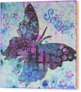 Soar Butterfly Wood Print