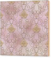 Softly Summer - French Parisian Apartment Damask Lilac Wood Print