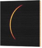 Solar Eclipse- Thin Crescent Wood Print