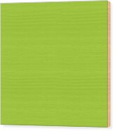 Solid Lime Green Color Wood Print