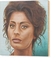 Sophia Loren Wood Print