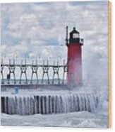 South Haven Lighthouse Wood Print