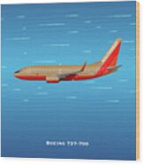 Southwest Boeing 737-700 Wood Print