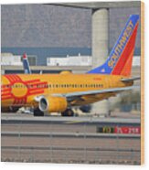 Southwest Boeing 737-7h4 N781wn New Mexico Phoenix Sky Harbor January 17 2016 Wood Print