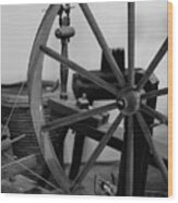 Spinning Wheel At Mount Vernon Wood Print