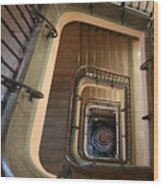 Spiral Staircase Wood Print