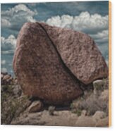 Split Rock In Joshua Tree National Park Wood Print