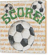 Sports Fan Soccer Wood Print