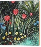 Spring Garden Wood Print