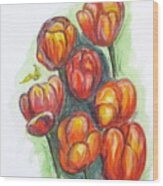 Spring Tulips Wood Print