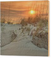 St. Augustine Beach Sunset Wood Print