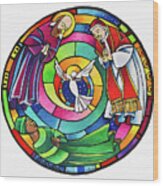 St. Francis De Sales, Thea Bowman, St. John Xxiii Mandala - Mmftj Wood Print