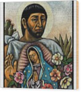 St. Juan Diego And The Virgins Image - Jljdv Wood Print