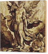 St Michael Slaying The Dragon 16th Century Wood Print