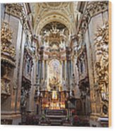 St. Peter Church High Altar In Vienna Wood Print