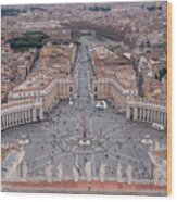 St. Peter's Square Wood Print