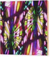 Stained Glass #4722 Abstract Design 1b Wood Print