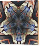 Stained Glass Kaleidoscope 36 Wood Print