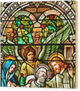 Stained Glass Scene 1 Crop Wood Print